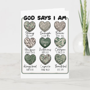 Cartão Deus do Dia dos Namorados Diz Eu Sou Menina do Cor
