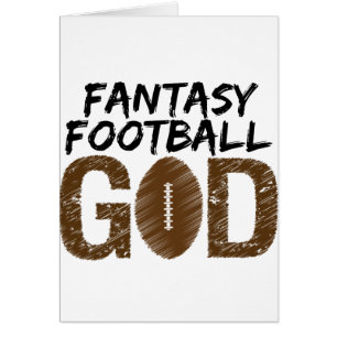 Cartão deus do futebol da fantasia