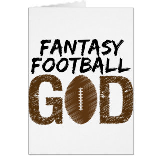 Cartão deus do futebol da fantasia