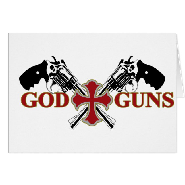 Cartão Deus e armas (Frente Horizontal)