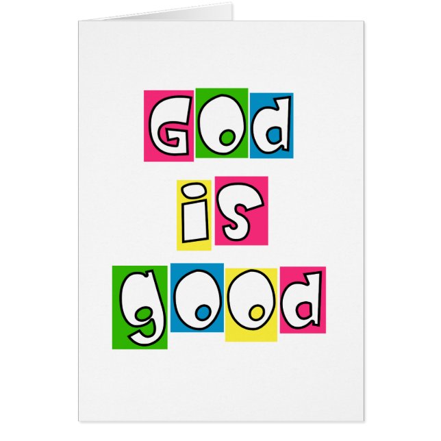 Cartão Deus é bom (Frente)