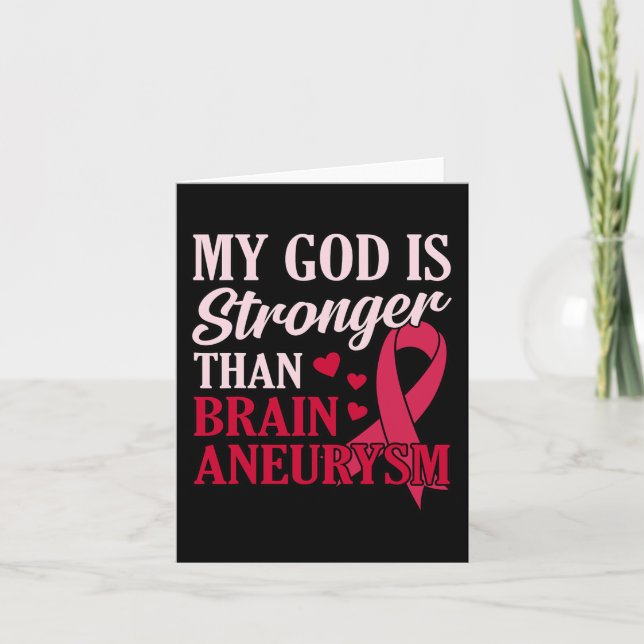 Cartão Deus É Mais Forte Que O Aneurismo Cerebral Mont (Frente)