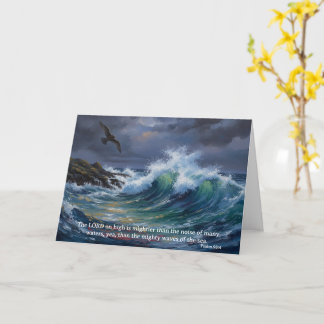 Cartão Deus é Mais Poderoso que o Mar: Salmo 93:4