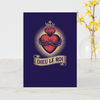 Cartão Deus é o Rei Monarquista Católico Carta do Sagrado