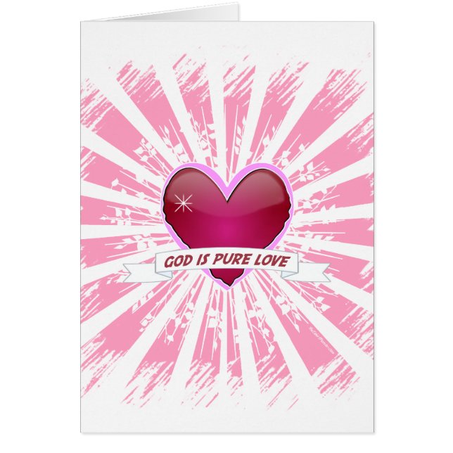 Cartão Deus é puro amor (Frente)