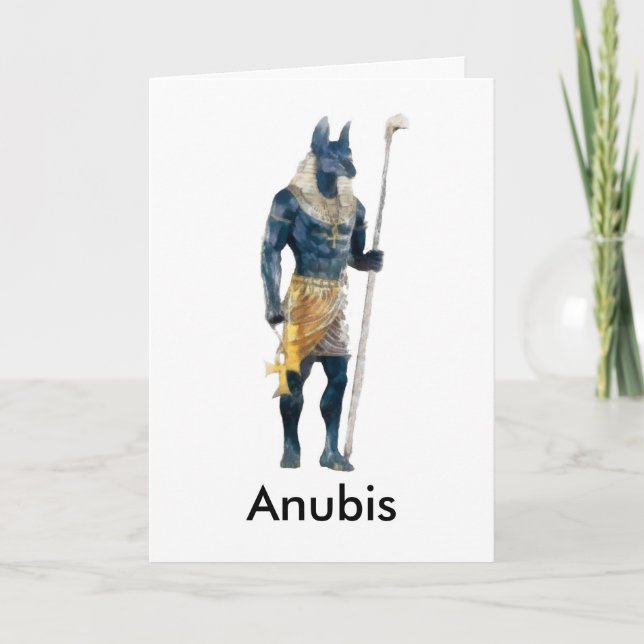 Cartão Deus Egípcio de Anubis (Frente)