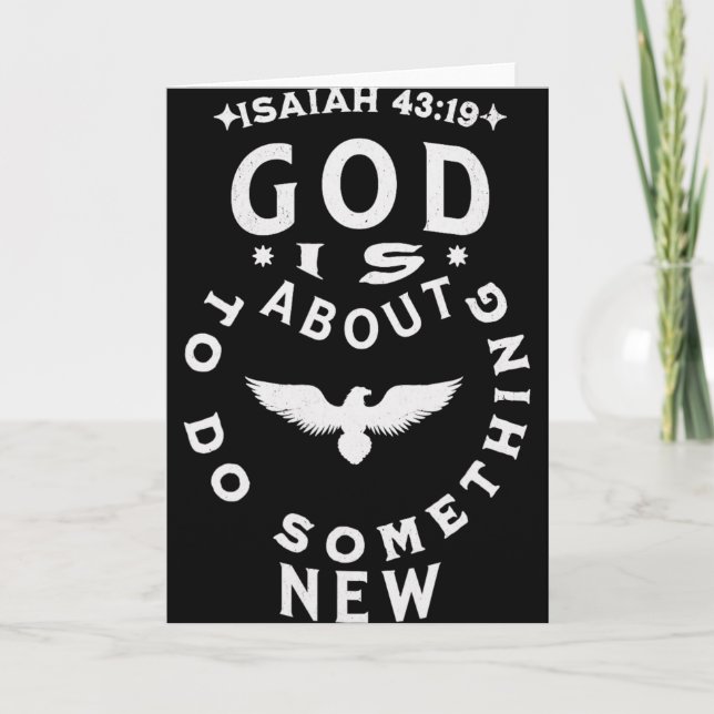 Cartão Deus Está Prestes a Fazer Algo Novo Isaías 4319  (Frente)