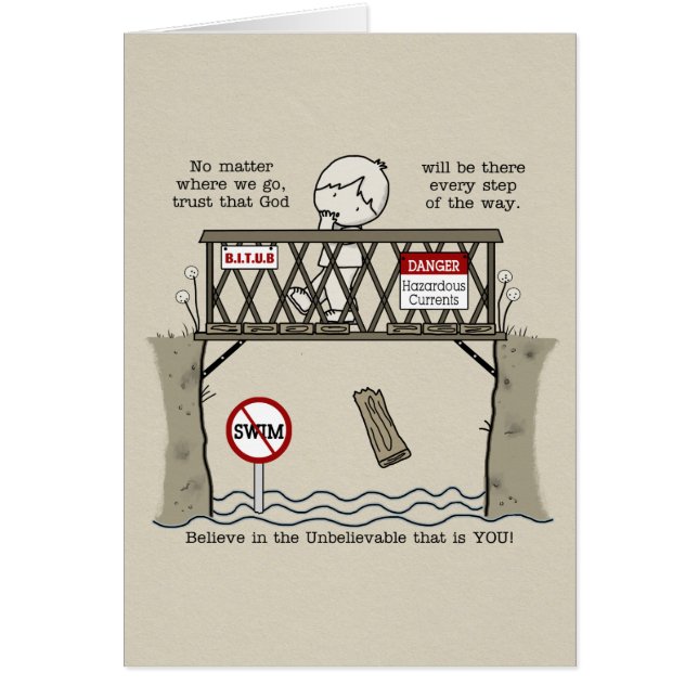 Cartão Deus Estará Lá (Frente)