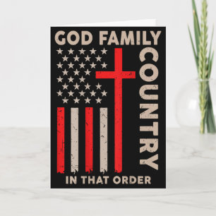 Cartão Deus Família País Nessa Ordem Patriota Cristão