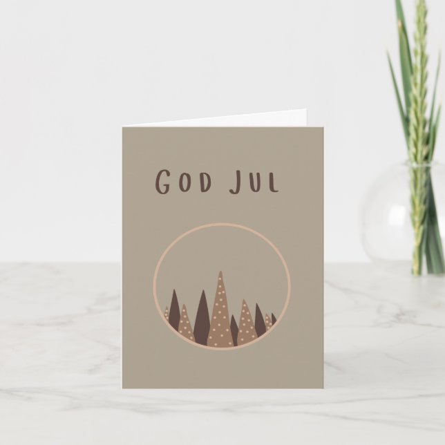 Cartão Deus jul (julkort) Natal sueco (Frente)