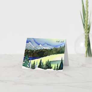 Cartão Deus Jul, Natal Sueco