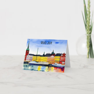 Cartão Deus Jul, Natal Sueco