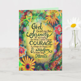 Cartão "Deus me conceda Serenidade"