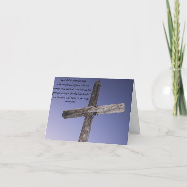 Cartão Deus não prometeu... (Frente)