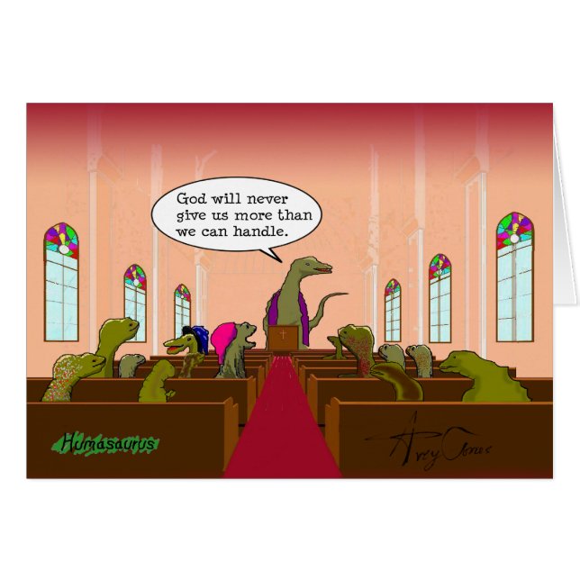 Cartão Deus Nunca Nos Dá Mais Do Que Podemos Lidar (Frente Horizontal)