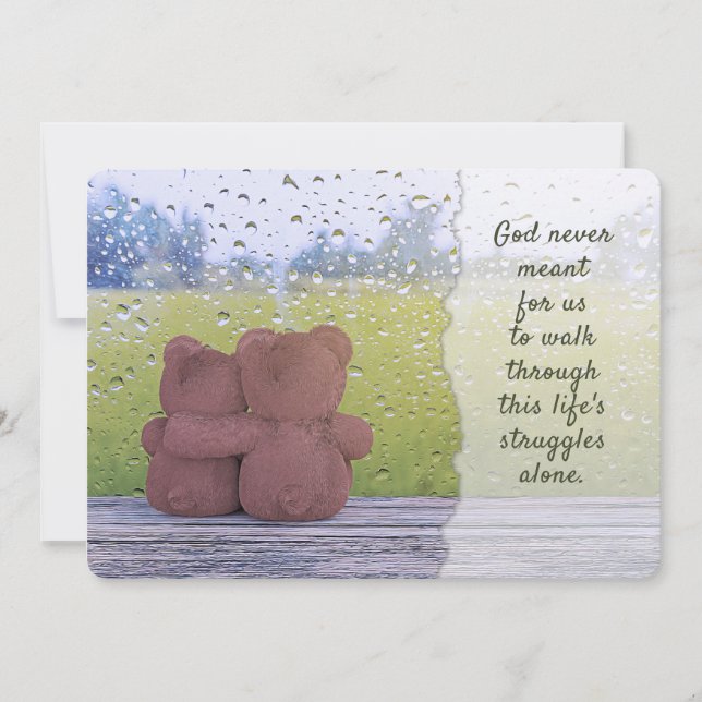 Cartão Deus nunca quis que caminhássemos sozinhos (Frente)