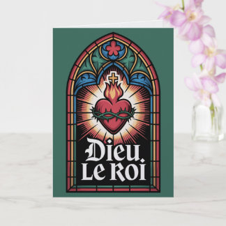 Cartão Deus, O Rei Monarquista Católico Sagrado Coração