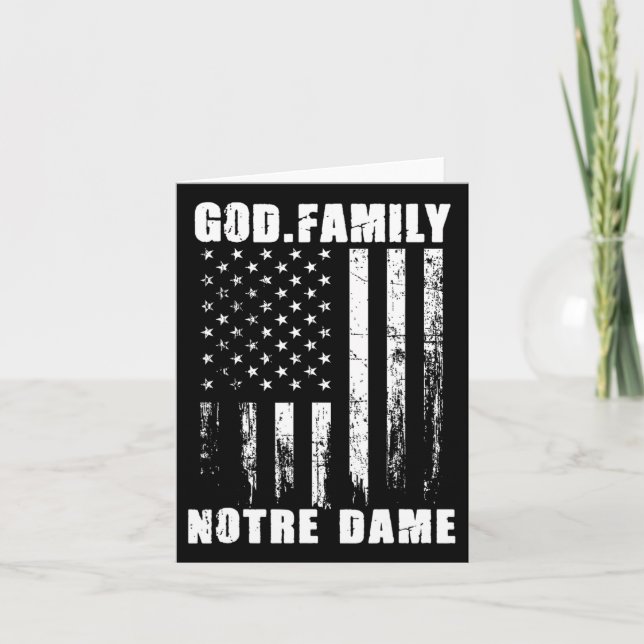Cartão Deus Primeira Família Segundo Depois Notre Dame Us (Frente)