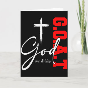 Cartão Deus Sobre Todas as Coisas G O A T Cruz Motiva Cri