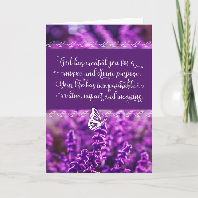 Cartão Deus te Criou por propósito Excelente (Frente)
