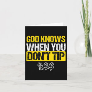 Cartão Deus White Tip Barman Garçom Pub Gift