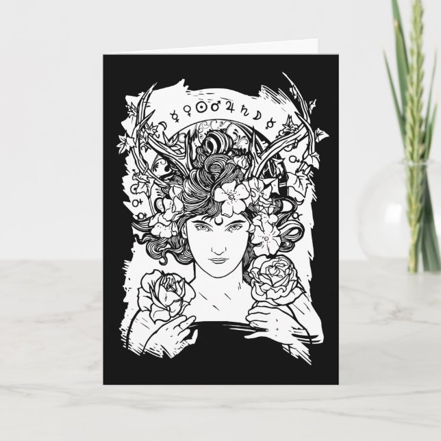 Cartão Deusa Cornuda, Todas as Ocasioes (Frente)