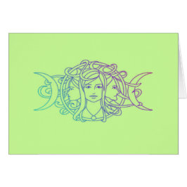 Cartão Deusa da Lua Tripla Pagan Wiccan