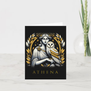 Cartão Deusa De Athena Da Sabedoria E Da Guerra