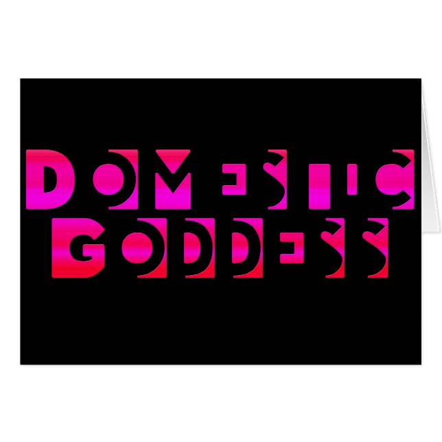 Cartão Deusa doméstica (Frente Horizontal)