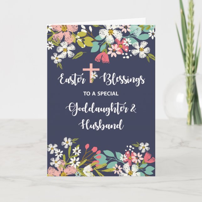 Cartão Deusa e Páscoa Marido Bênçãos de Risen (Frente)