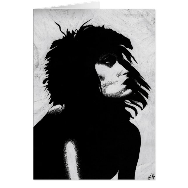 Cartão Deusa gótico Retrato Icônico Arte da Moda (Frente)