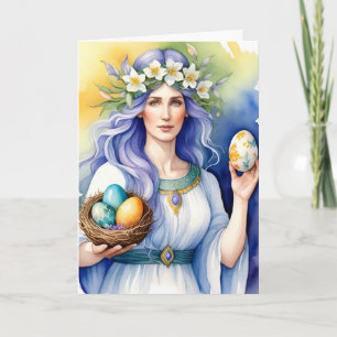 Cartão Deusa Ostara Sabbat do Equinócio da Primavera Feri