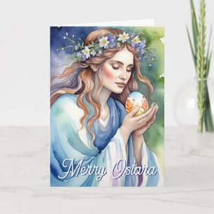 Cartão Deusa Ostara Sabbat do Equinócio da Primavera Feri