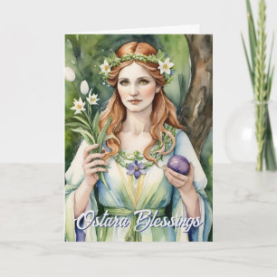 Cartão Deusa Ostara Sabbat do Equinócio da Primavera Feri