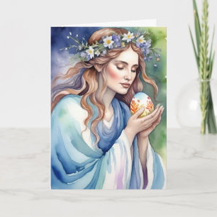 Cartão Deusa Ostara Sabbat do Equinócio da Primavera Feri