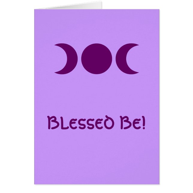 Cartão Deusa tripla roxa (Frente)