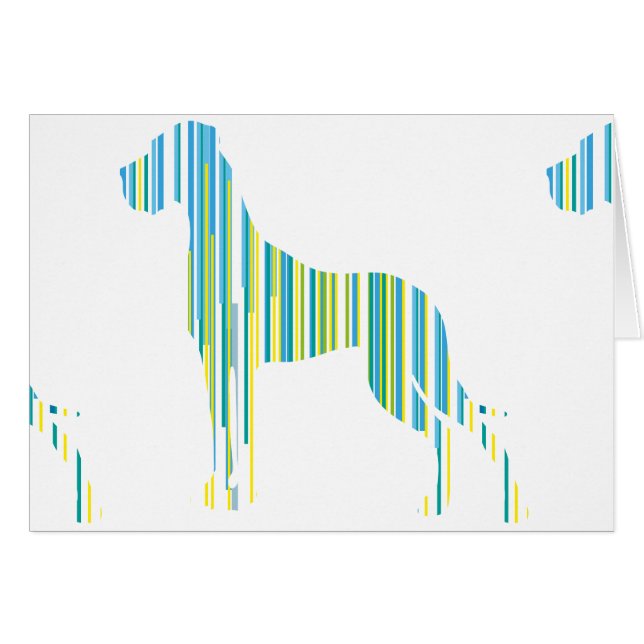 Cartão Deutsche Dogge Minimalistisch (Frente Horizontal)