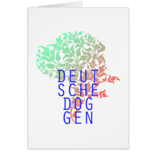 Cartão Deutsche Doggen Blatt Kopf