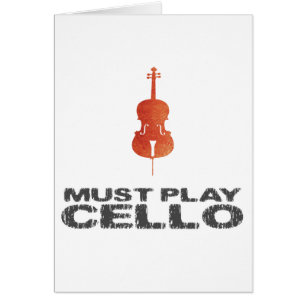 Cartão Deve jogar o violoncelo