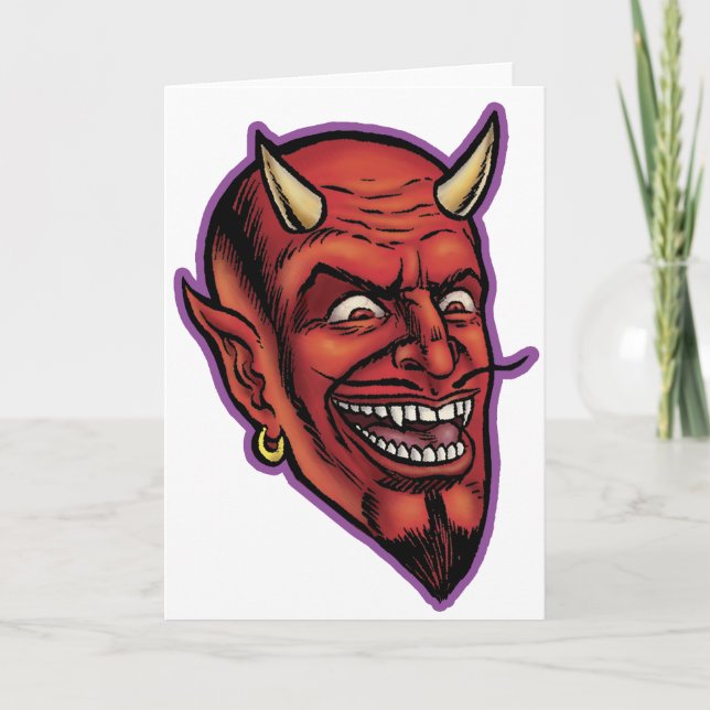 CARTÃO DEVIL HEAD GREETING CARD (Frente)