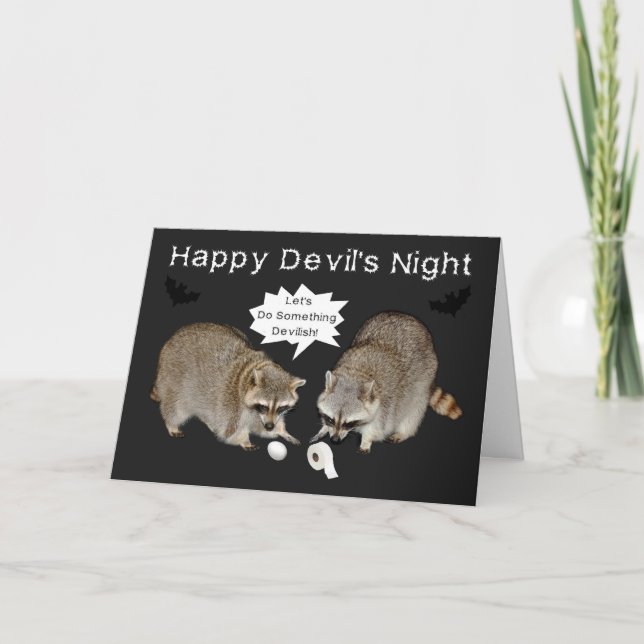 Cartão Devil's Night Greeting Card (Frente)