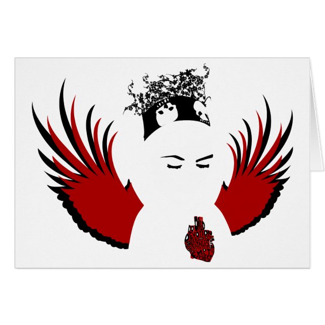 Cartão devoção condenada: anjo perdido (Frente horizontal)