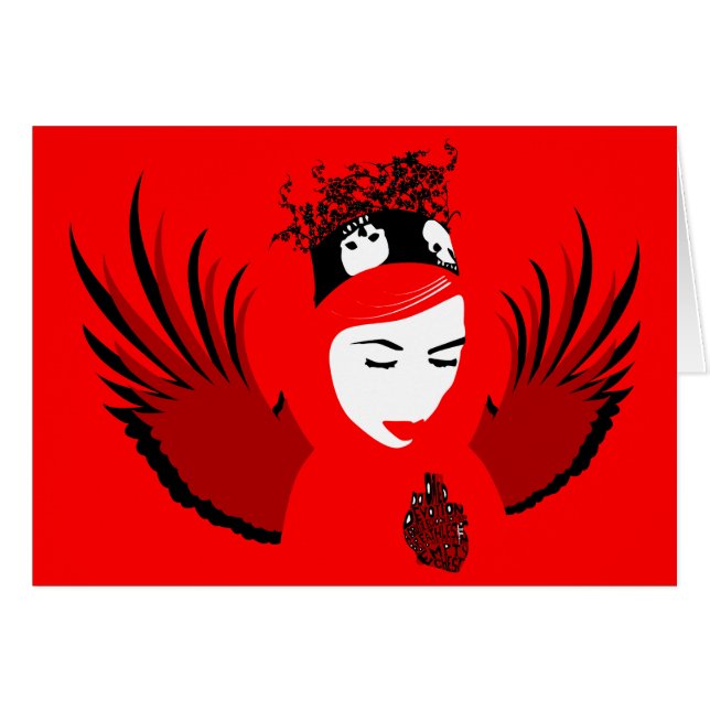 Cartão devoção condenada: anjo perdido (Frente horizontal)