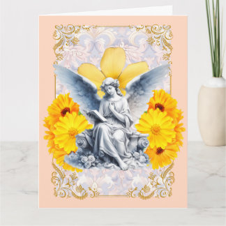 Cartão Devoção Dourada - Anjo do Girassol