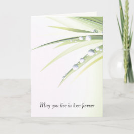 Cartão Dew Casado Cai Sobre Folha