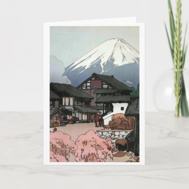 Cartão Dez visões de Fuji, Funatsu, Yoshida (Frente)