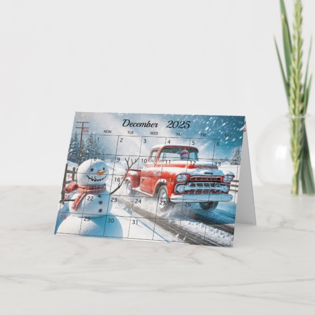 Cartão Dezembro de 2025 Mês de Natal (Frente)