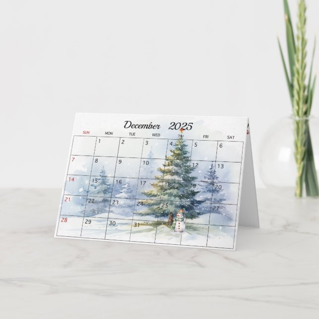 Cartão Dezembro de 2025 Mês de Natal (Frente)