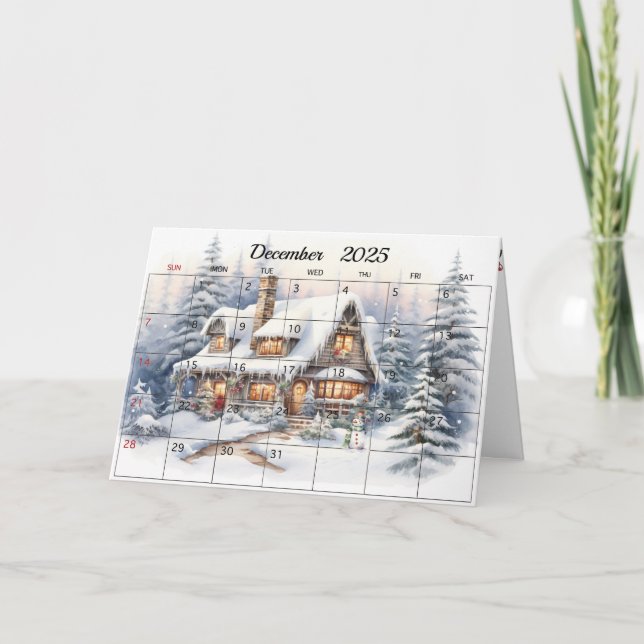 Cartão Dezembro de 2025 Mês de Natal (Frente)