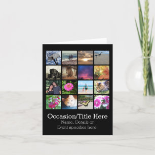 Cartão Dezesseis cantos arredondados Colagem de fotos ou